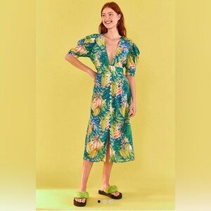Farm Rio Star Fruit Midi Dress — EUC